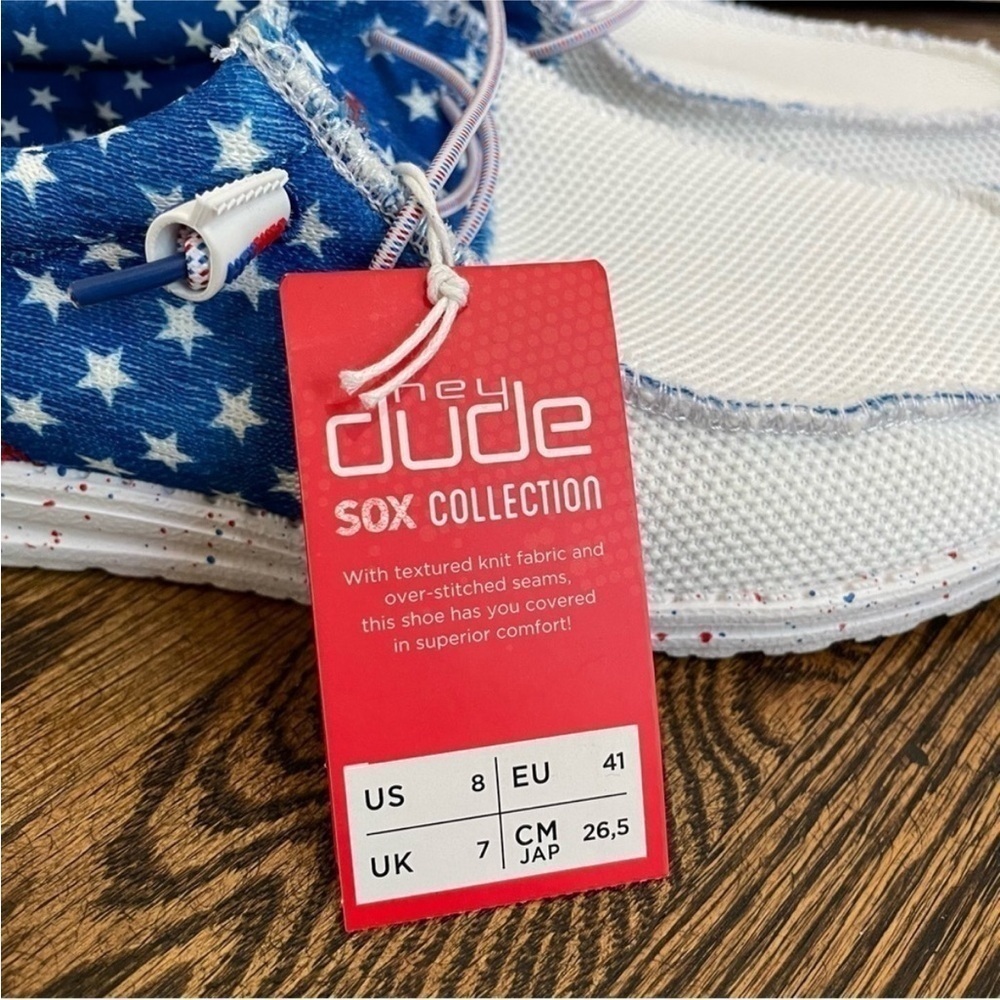 NWT Hey Dude Wally Sox Tri American Pride Mens Shoes - Picture 3 of 4